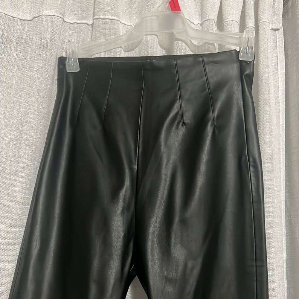Black Leather Men's Pants